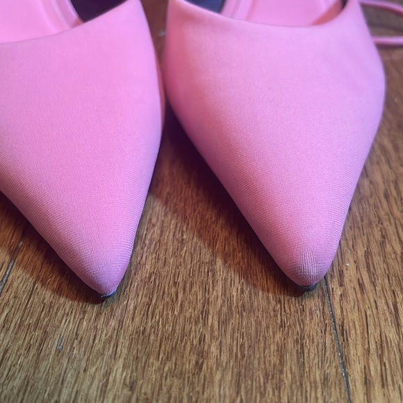 EUC - Zara Pink Tie-Up Sandal - Sz 37 - Picture 9 of 11
